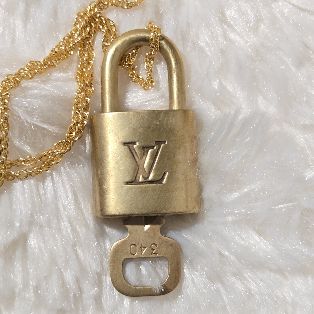 Louis Vuitton #340 Brass Lock, Key, & Chain